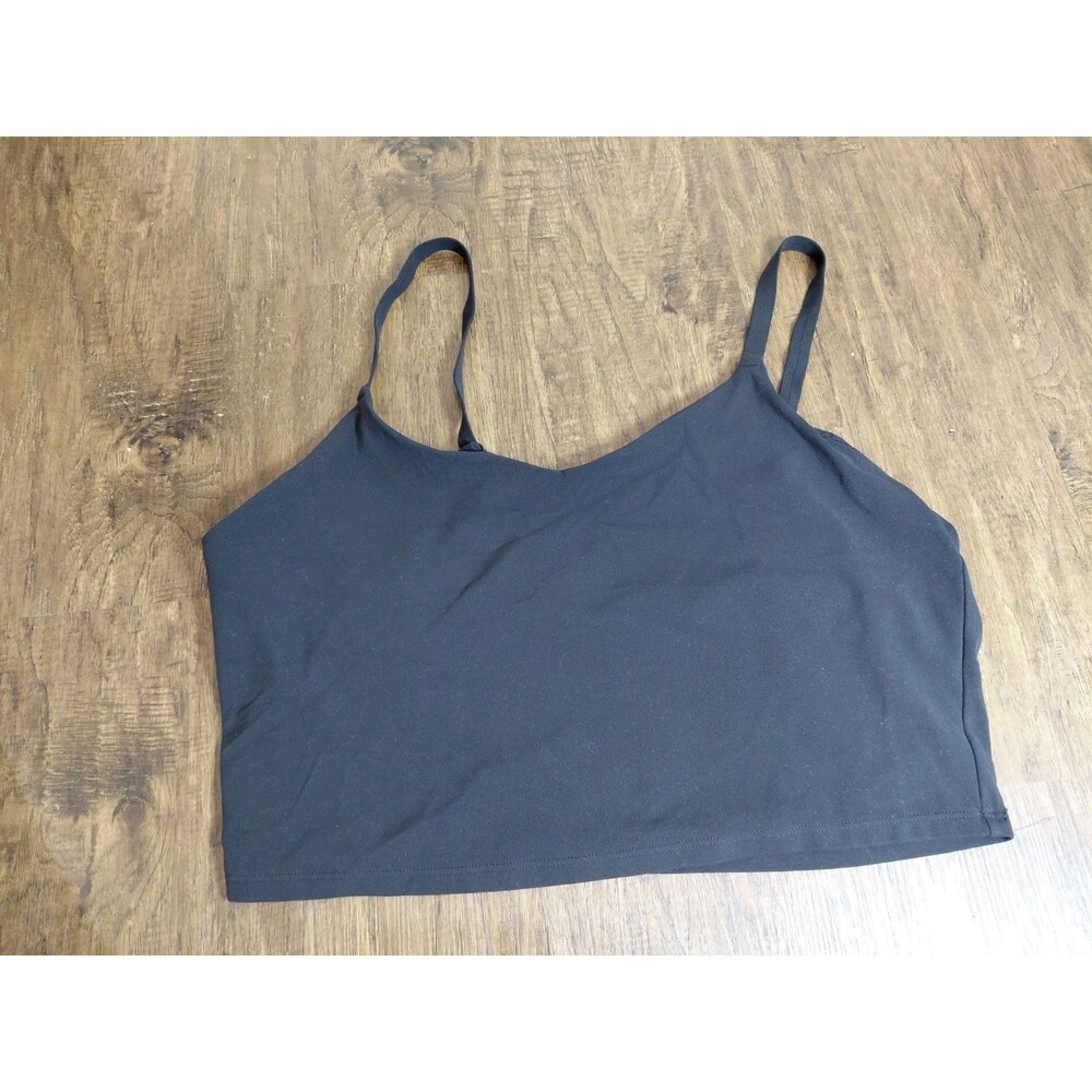 ATHLETA FWS CAMI featherweight SUMMERTIME TANK silky Black shirt 2X